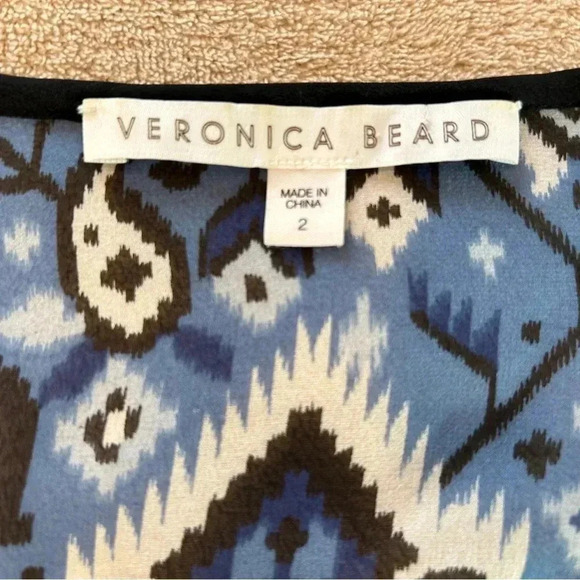 Veronica Beard Women’s Venice Ikay Front Tie Dress. Blue size 2. - Picture 11 of 15